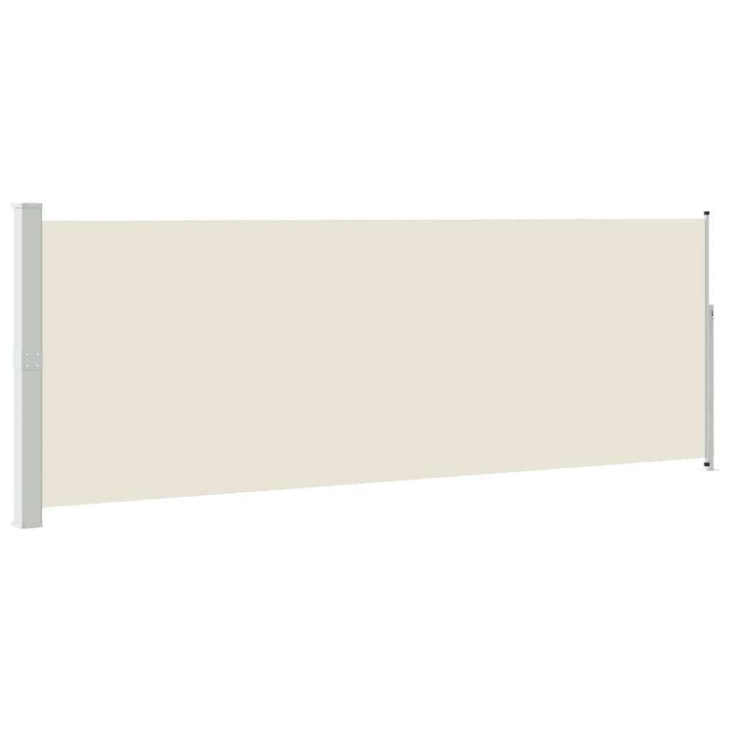 Pare-brise Vidaxl extensible 160x500 cm crème