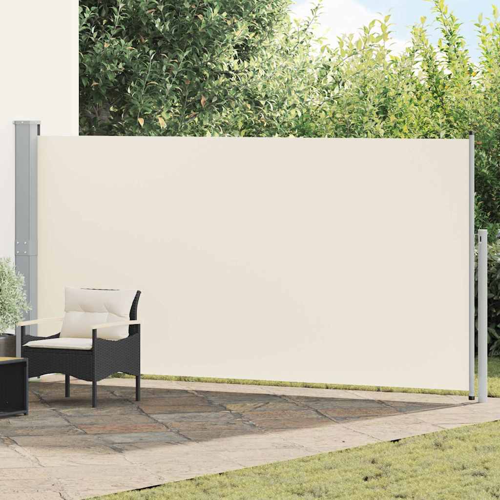 Pare-brise Vidaxl extensible 160x500 cm crème