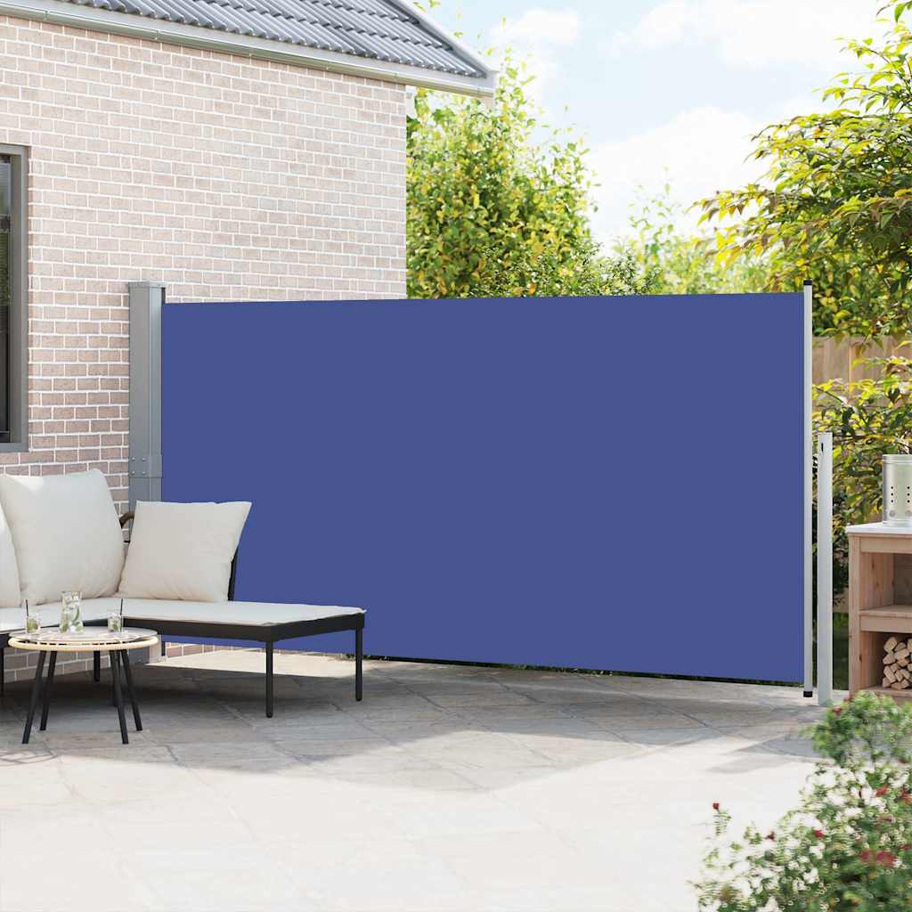 Pare-brise Vidaxl extensible 160x500 cm bleu