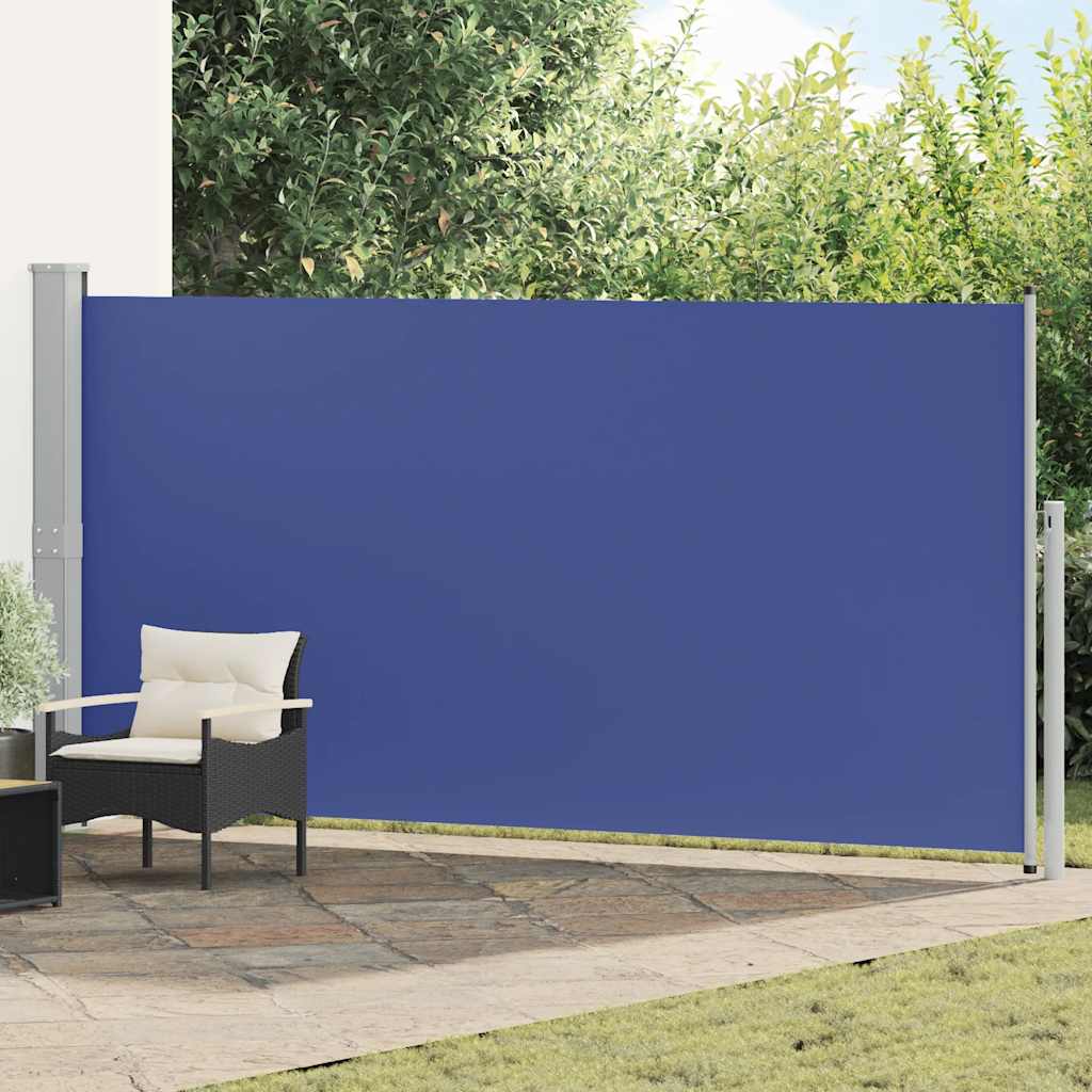 Pare-brise Vidaxl extensible 160x500 cm bleu