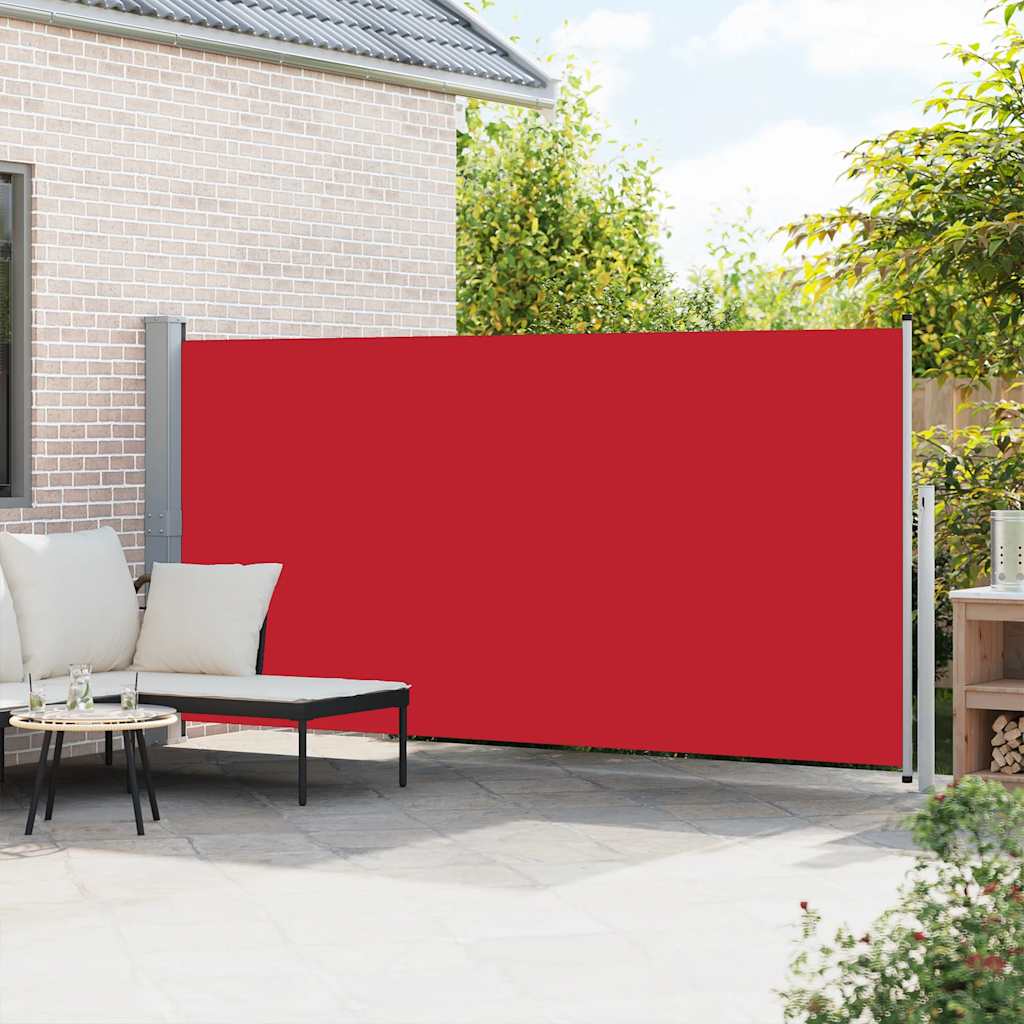 Pare-brise Vidaxl extensible 160x500 cm rouge