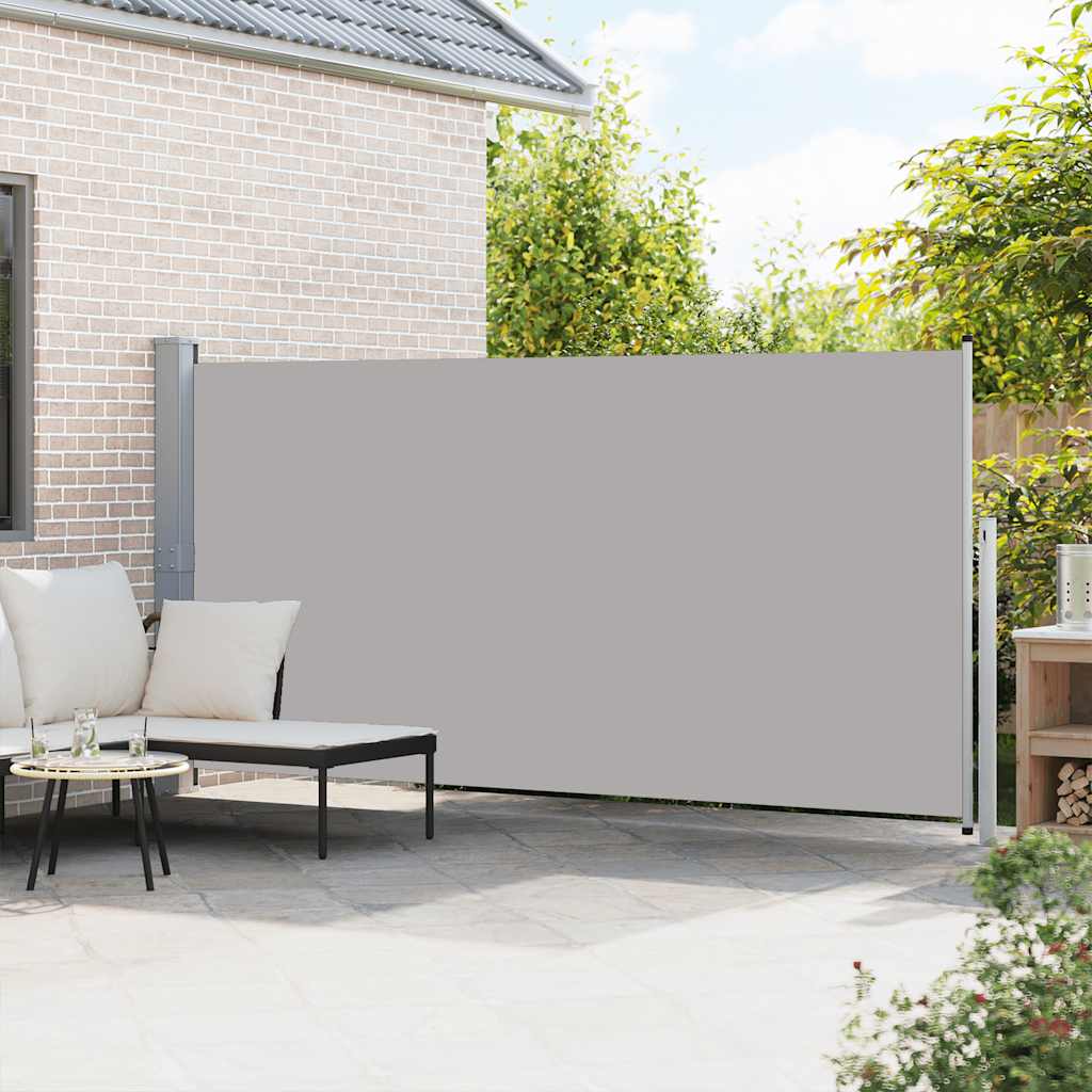 Pare-brise Vidaxl extensible 160x500 cm gris