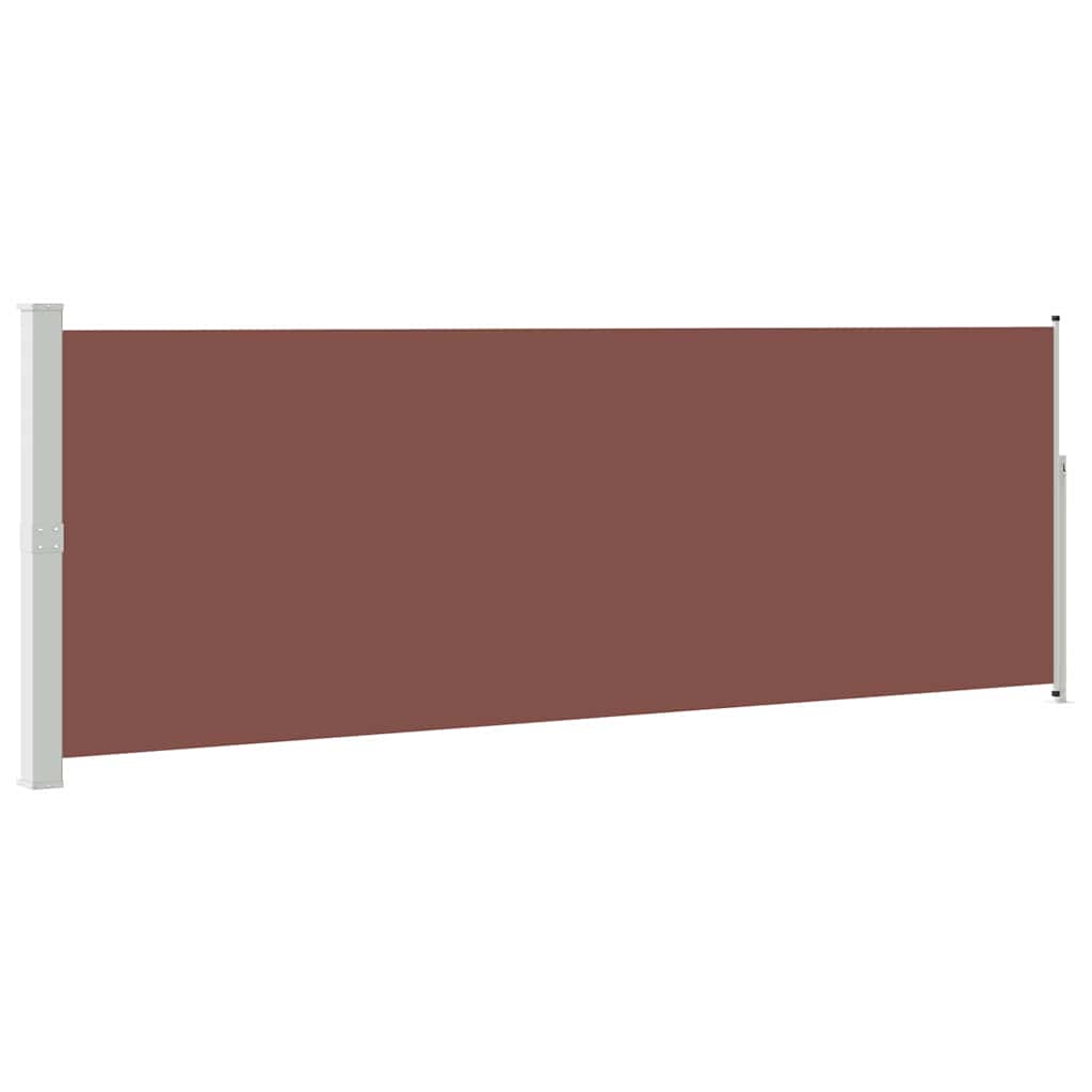 Vidaxl côté canopée extensible 160x500 cm brun