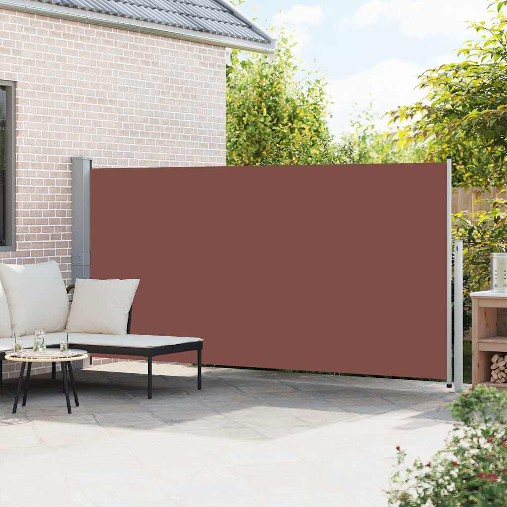 Vidaxl côté canopée extensible 160x500 cm brun