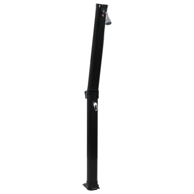 Vidaxl Solardouche pliable 23 L 214 cm noir