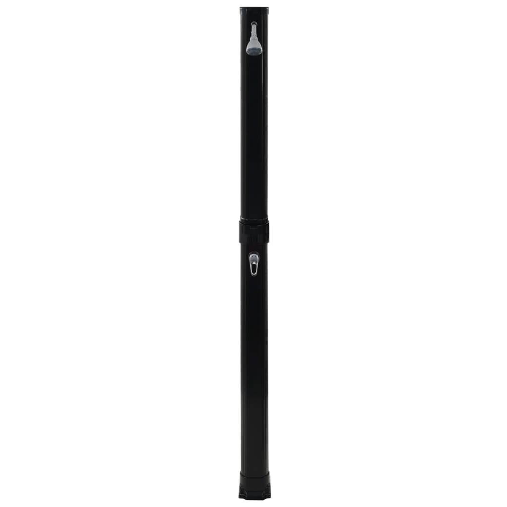 Vidaxl Solardouche pliable 23 L 214 cm noir
