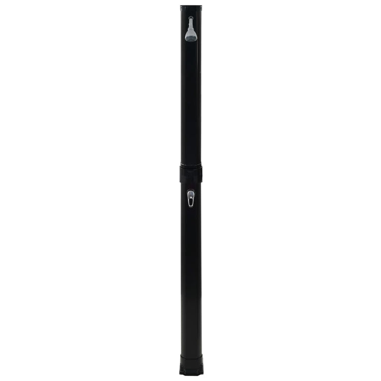 Vidaxl Solardouche pliable 23 L 214 cm noir