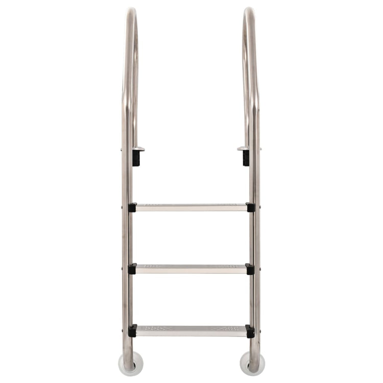 Échelle de piscine Vidaxl avec 3 sports en acier inoxydable de 120 cm 304