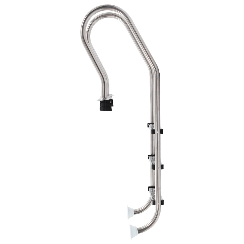 Échelle de piscine Vidaxl avec 3 sports en acier inoxydable de 120 cm 304