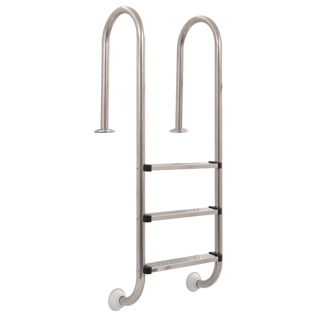 Échelle de piscine Vidaxl avec 3 sports en acier inoxydable de 120 cm 304
