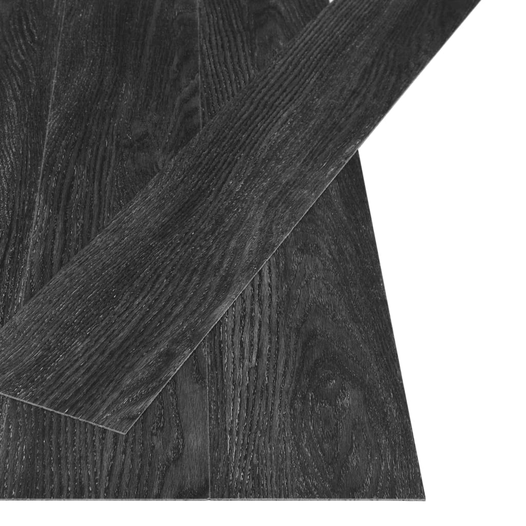 Vidaxl Floorboards auto-adhésif 4,46 m² 3 mm anthracite en PVC Oak