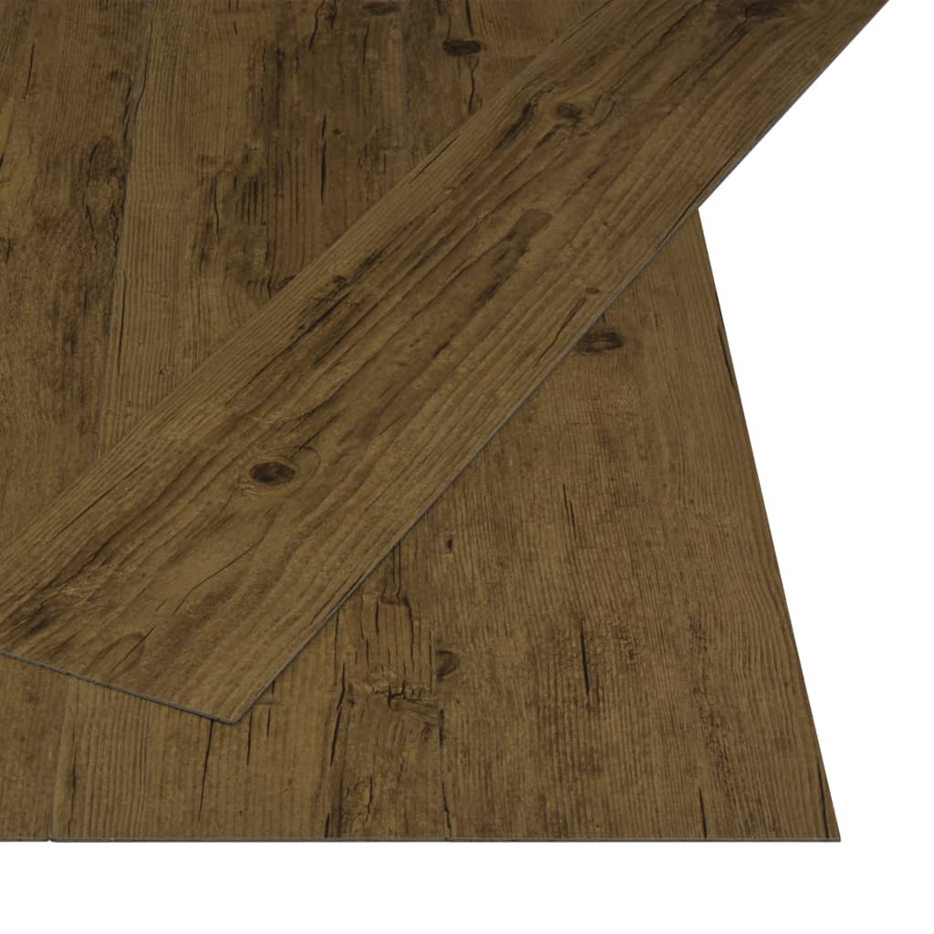 Vidaxl Floorboards auto-adhésif 4,46 m² 3 mm PVC Natural Brown