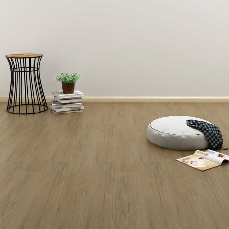 Vidaxl Floorboards auto-adhésif 4,46 m² 3 mm PVC Natural Brown