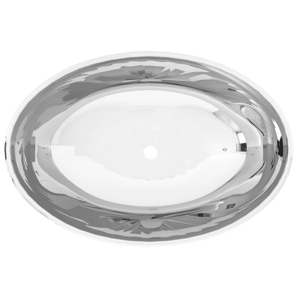 Vidaxl Washbasin 40x33x13,5 cm Cerrame Silver Colored