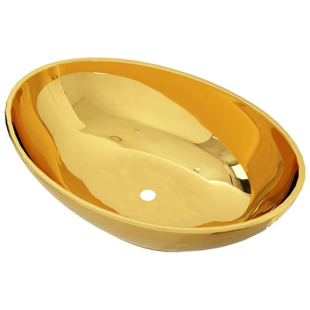 Vidaxl Washbasin 40x33x13,5 cm Céramique or de couleur
