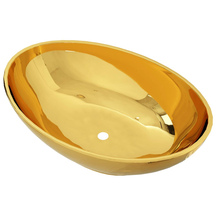 Vidaxl Washbasin 40x33x13,5 cm Céramique or de couleur