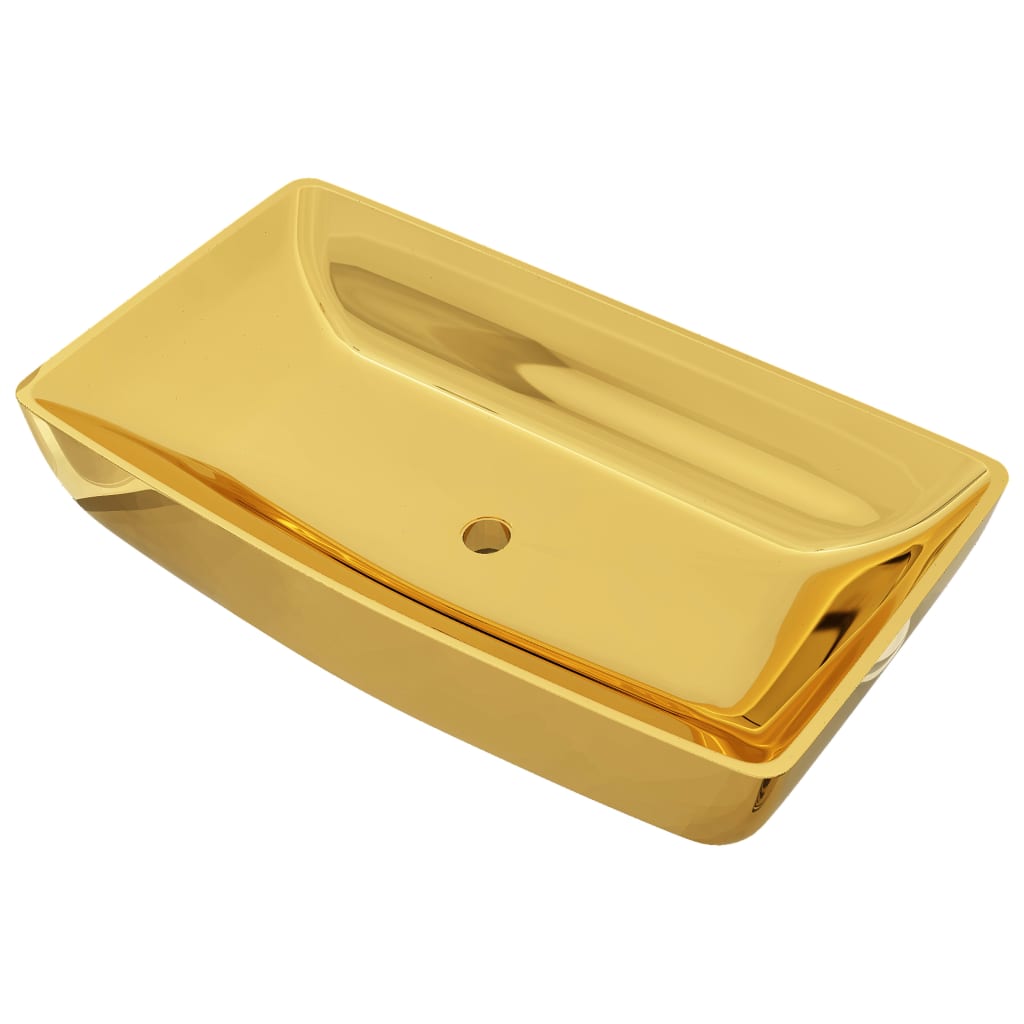 Vidaxl Washbasin 71x38x13,5 cm Céramique or de couleur