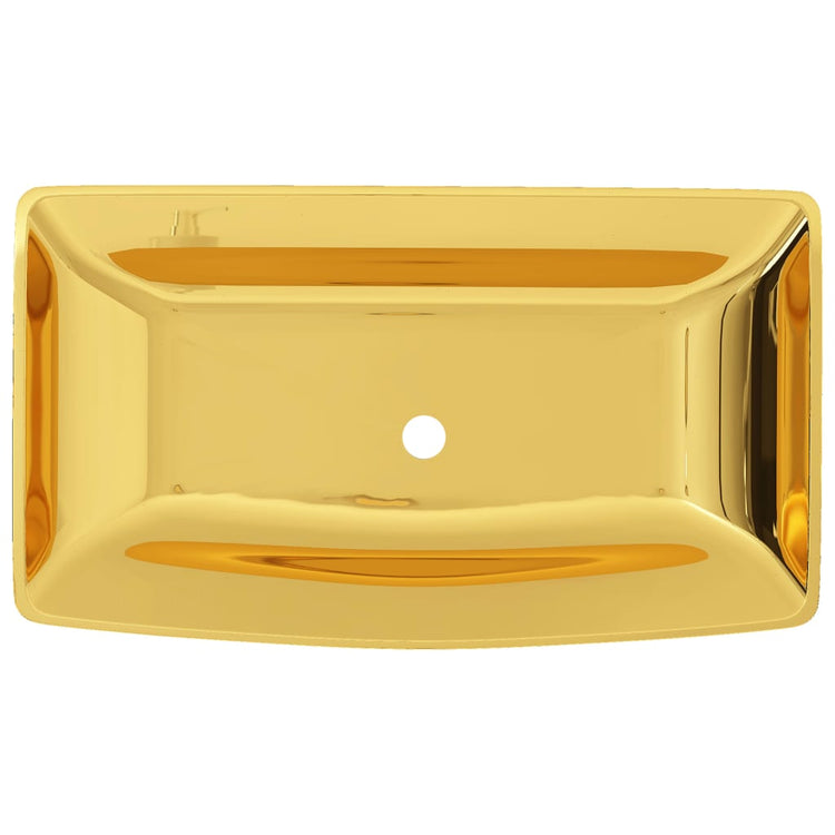 Vidaxl Washbasin 71x38x13,5 cm Céramique or de couleur