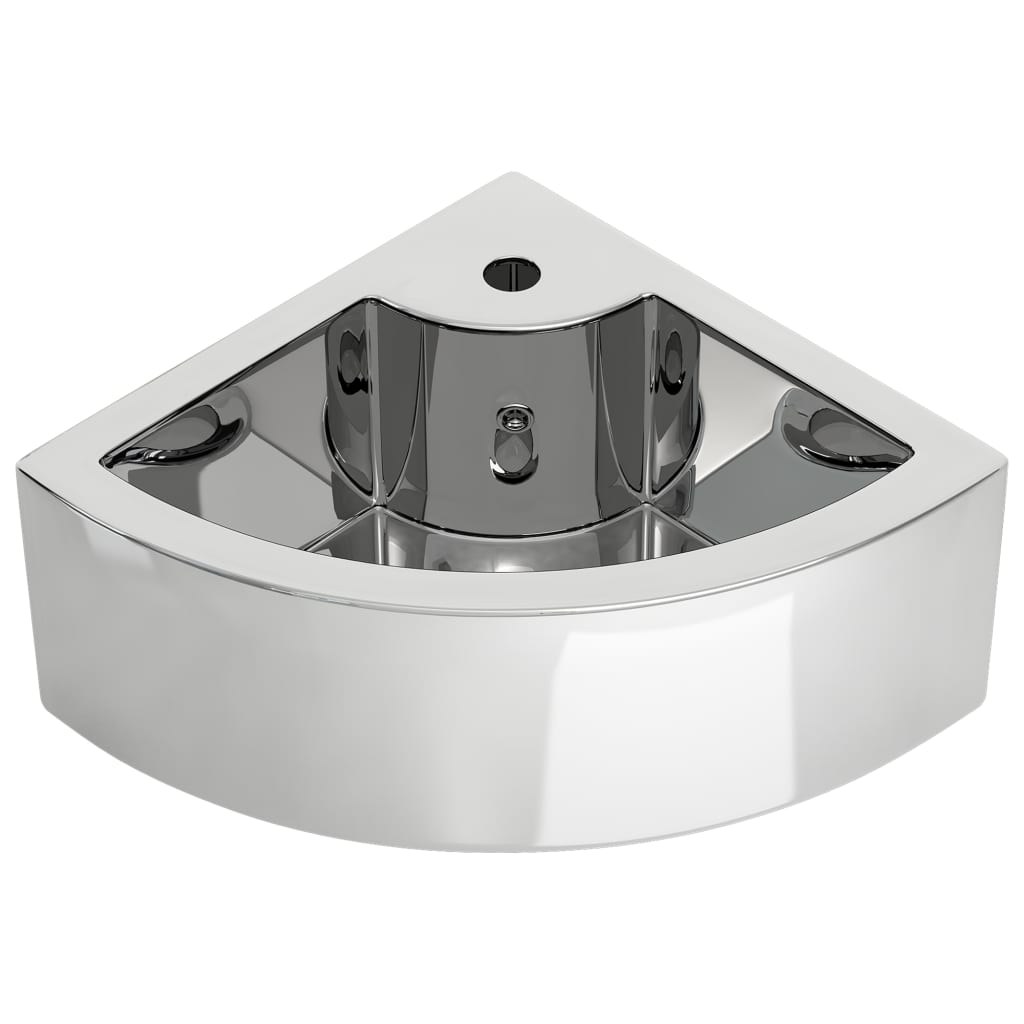 Vidaxl Washingin avec atterrissage 45x32x12,5 cm en céramique argent couleur