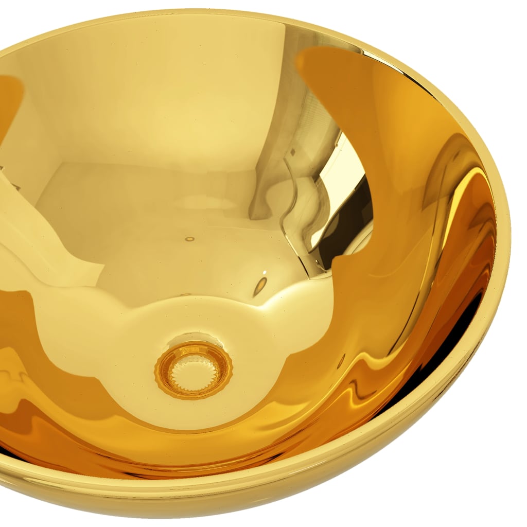 Vidaxl Washbasin 32.5x14 cm en céramique or de couleur