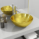 Vidaxl Washbasin 32.5x14 cm en céramique or de couleur