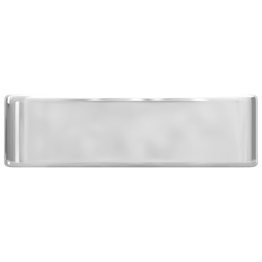 Vidaxl Washingin avec trou du robinet 48x37x13,5 cm Céramique argenté coloré