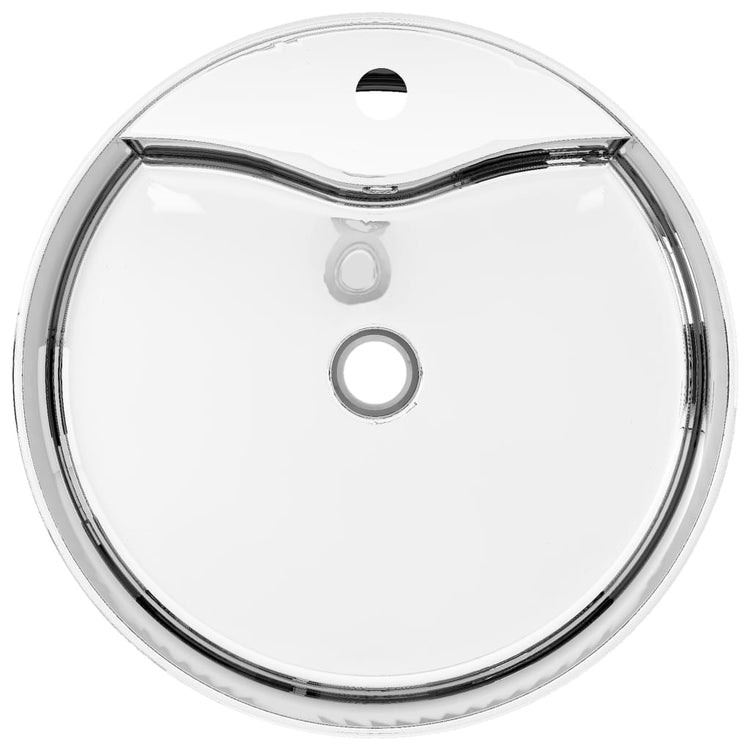 Vidaxl Washingin avec atterrissage 46,5x15,5 cm en céramique argenté de couleur