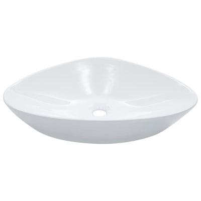 Vidaxl Washbasin 58.5x39x14 cm Céramique blanc
