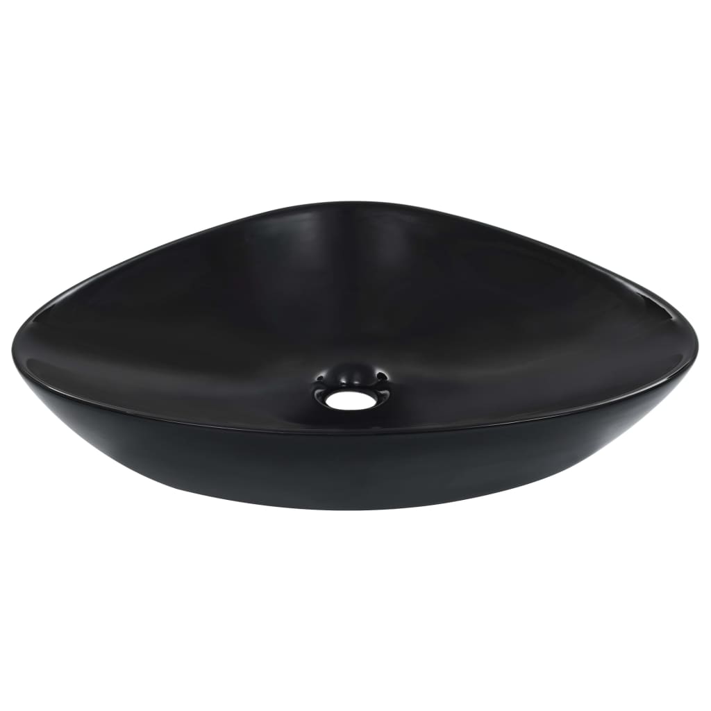 Vidaxl Washbasin 58.5x39x14 cm Black en céramique