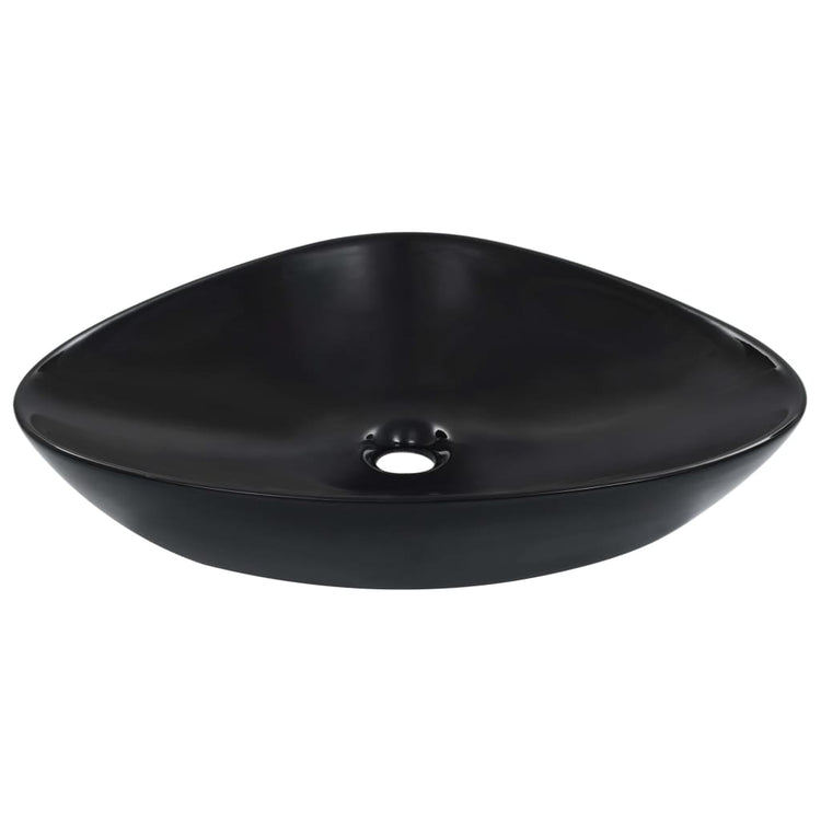 Vidaxl Washbasin 58.5x39x14 cm Black en céramique