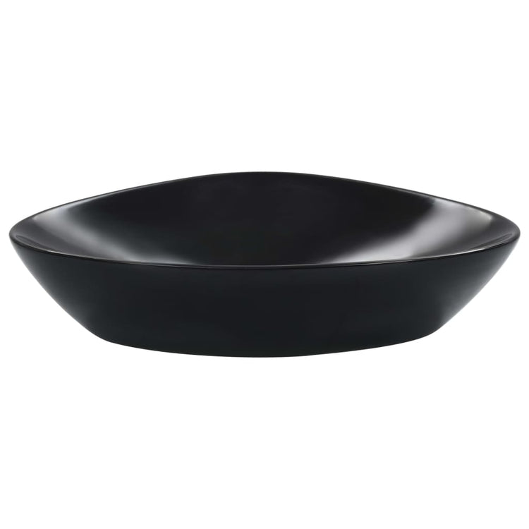 Vidaxl Washbasin 58.5x39x14 cm Black en céramique