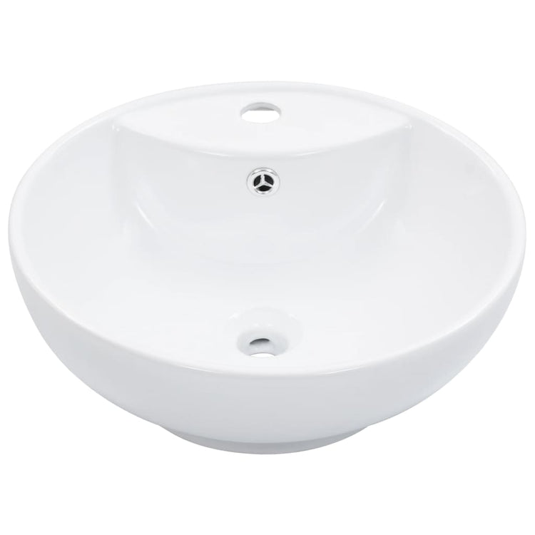 Vidaxl Washingin avec atterrissage 46,5x18 cm blanc céramique