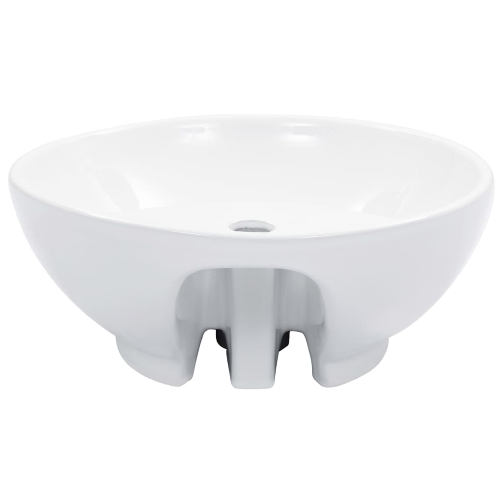 Vidaxl Washingin avec atterrissage 46,5x18 cm blanc céramique