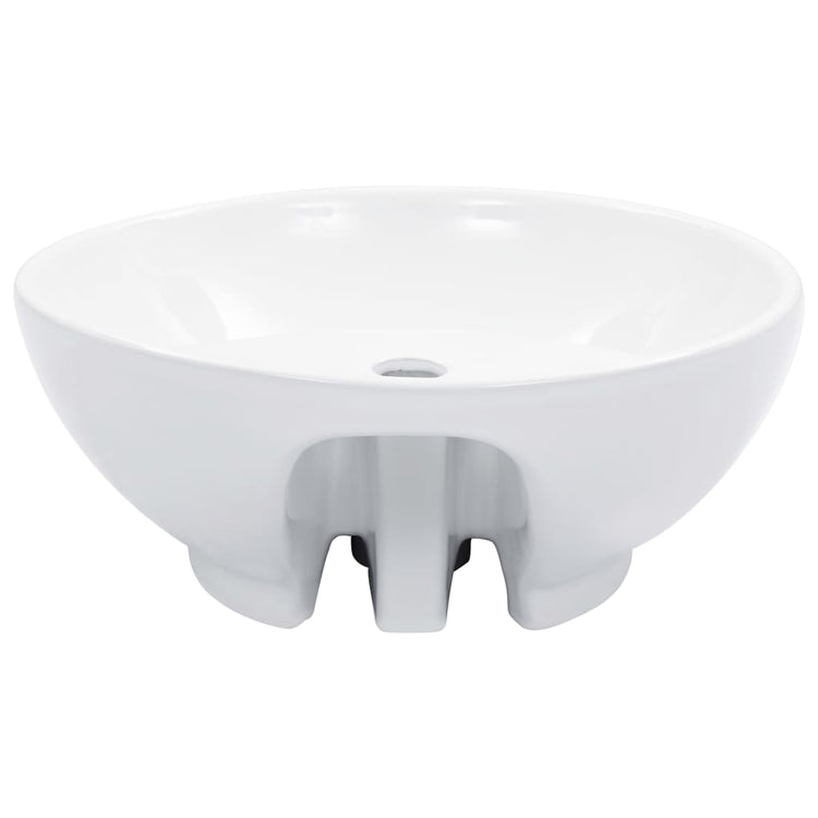 Vidaxl Washingin avec atterrissage 46,5x18 cm blanc céramique