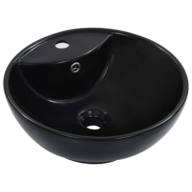 Vidaxl Washingin avec atterrissage 46,5x18 cm Black en céramique