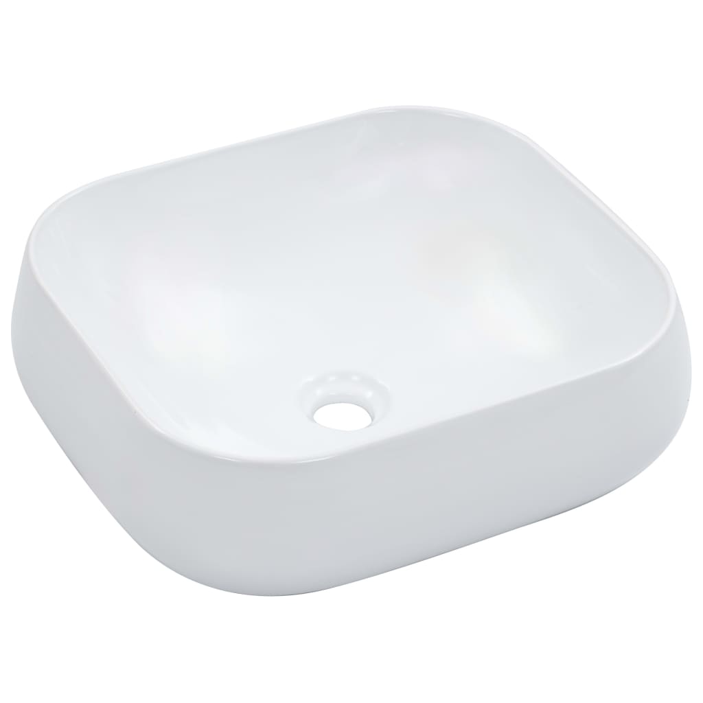 Vidaxl Washbasin 44.5x39.5x14.5 cm blanc céramique