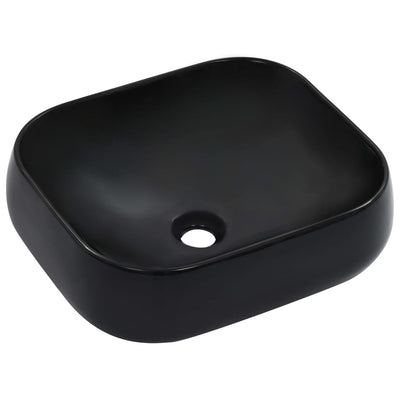 Vidaxl Washbasin 44.5x39.5x14.5 cm Noir en céramique