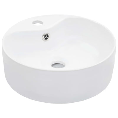 Vidaxl Washingin avec atterrissage 36x13 cm en céramique blanc