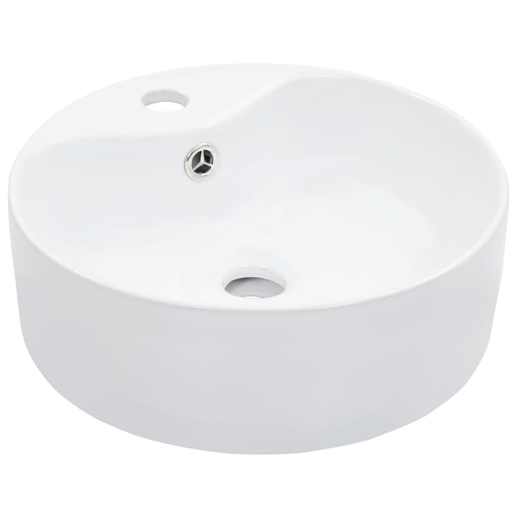 Vidaxl Washingin avec atterrissage 36x13 cm en céramique blanc