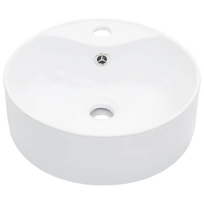 Vidaxl Washingin avec atterrissage 36x13 cm en céramique blanc
