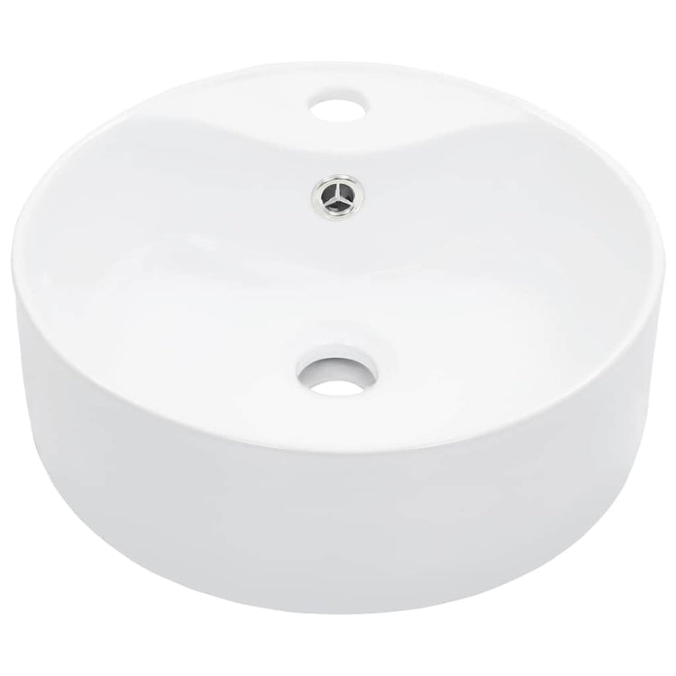 Vidaxl Washingin avec atterrissage 36x13 cm en céramique blanc