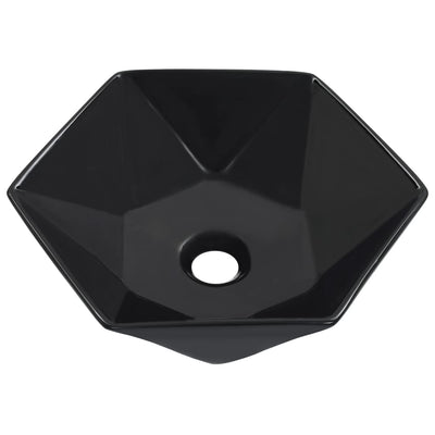 Vidaxl Washbasin 41x36.5x12 cm Black en céramique