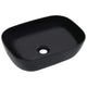 Vidaxl Washbasin 45.5x32x13 cm Black en céramique