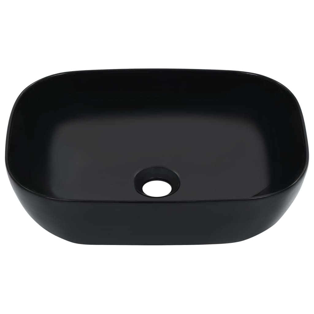 Vidaxl Washbasin 45.5x32x13 cm Black en céramique