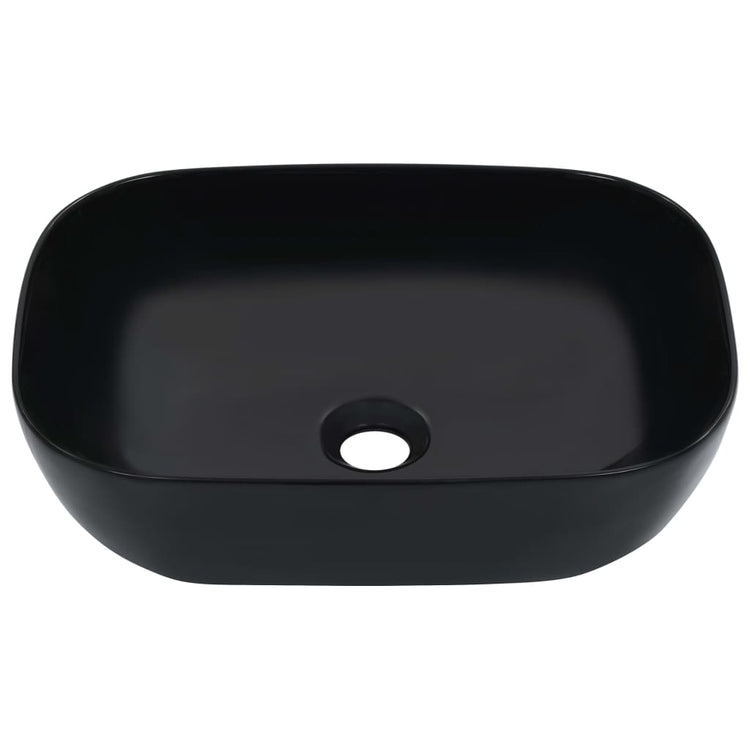 Vidaxl Washbasin 45.5x32x13 cm Black en céramique