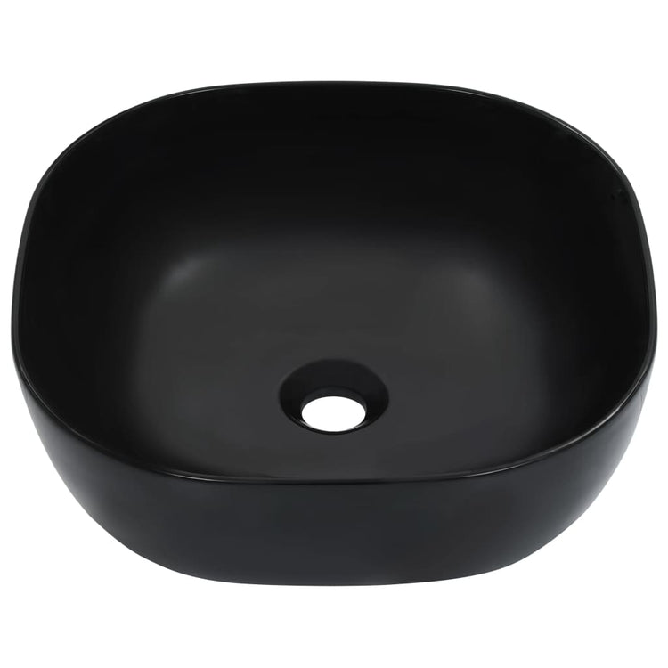 Vidaxl Washbasin 42.5x42.5x14,5 cm Black en céramique