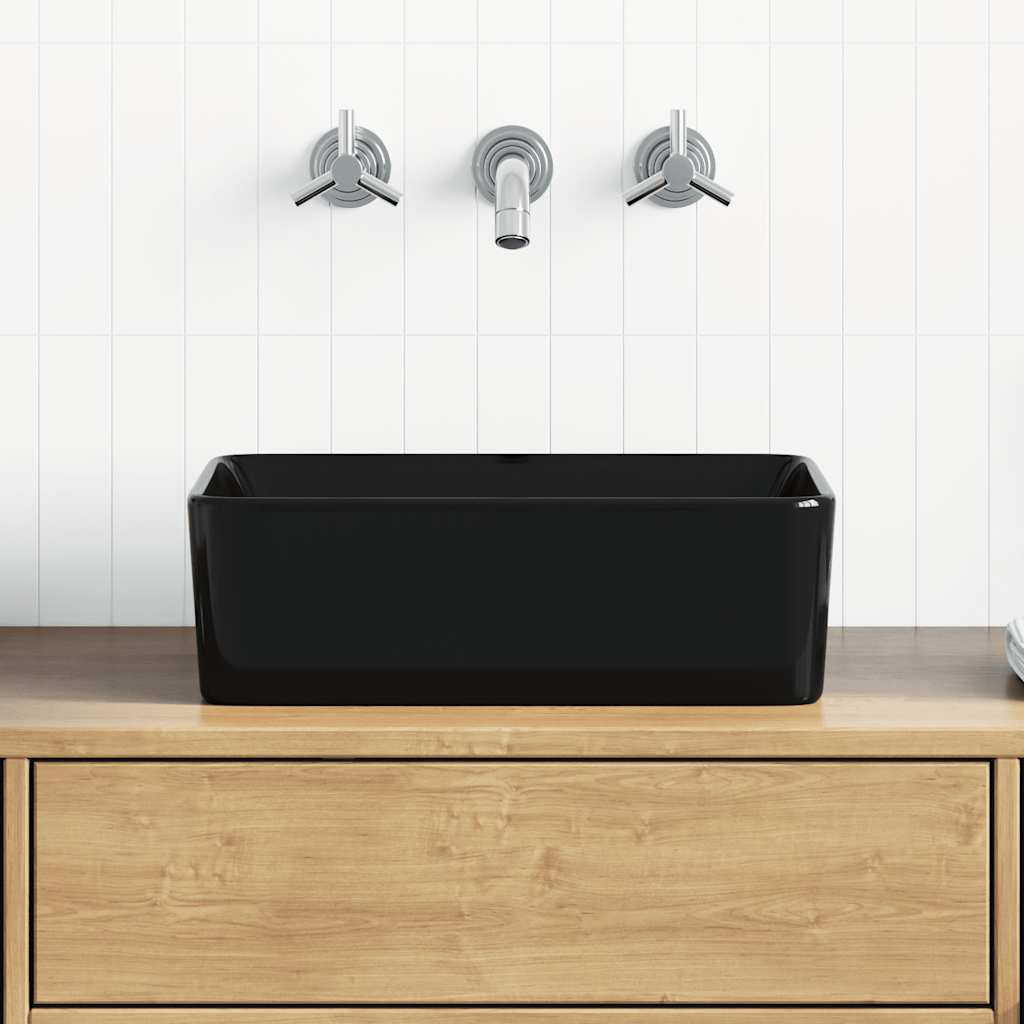Vidaxl Washbasin 40x30x13 cm en céramique noir