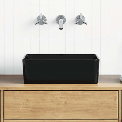 Vidaxl Washbasin 40x30x13 cm en céramique noir