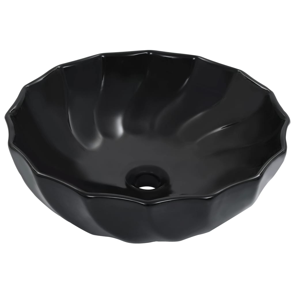 Vidaxl Washbasin 46x17 cm Black en céramique