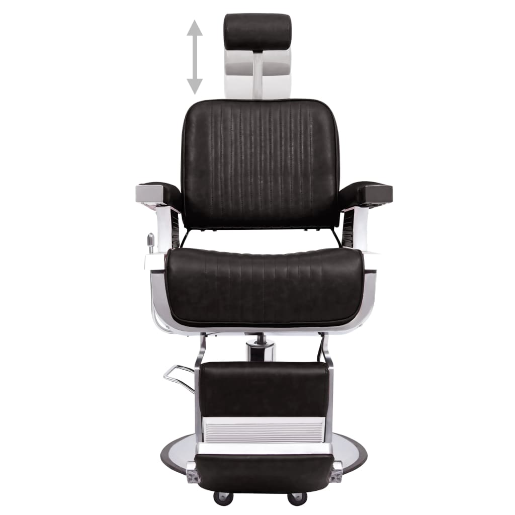 Chaise de coiffeur vidaxl 68x69x116 cm en cuir artificiel noir
